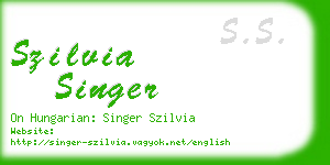 szilvia singer business card